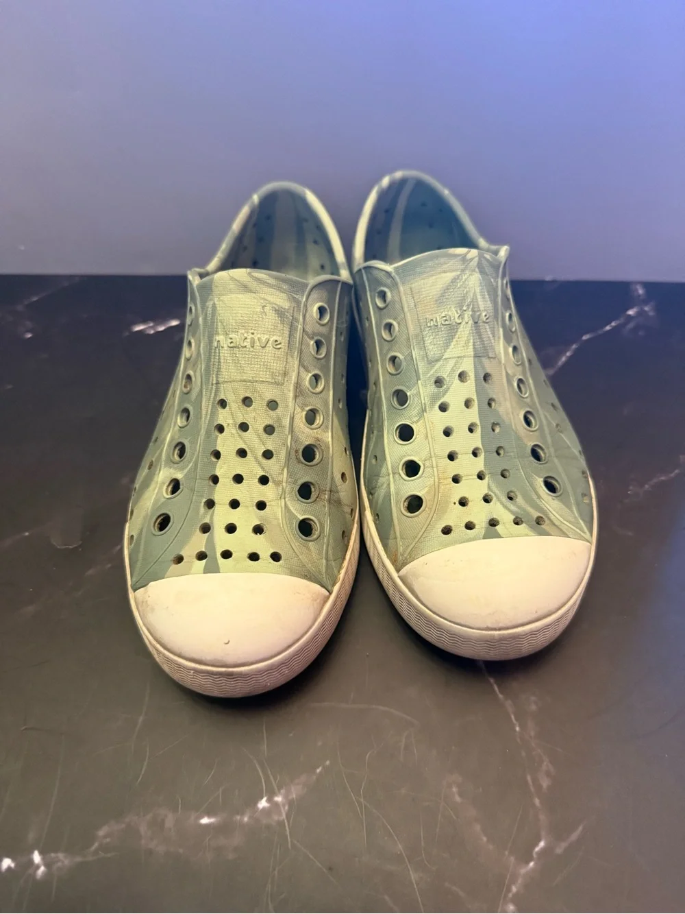 Native Kids Slip-On Water-Ready Shoes in Light Green